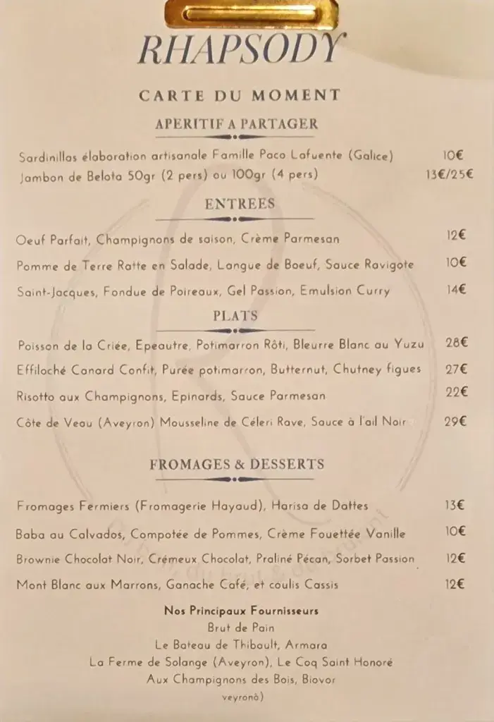 Menu_Rhapsody_Asnières-sur-Seine_immagine_1