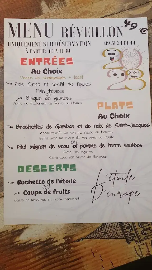 Menu_Brasserie L'étoile d'Europe_Asnières-sur-Seine_image_1