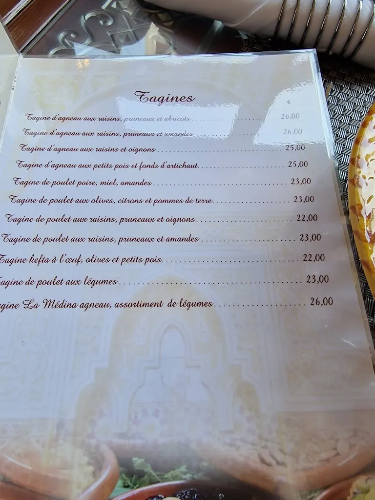 Menu_La Médina_Asnières-sur-Seine_image_2
