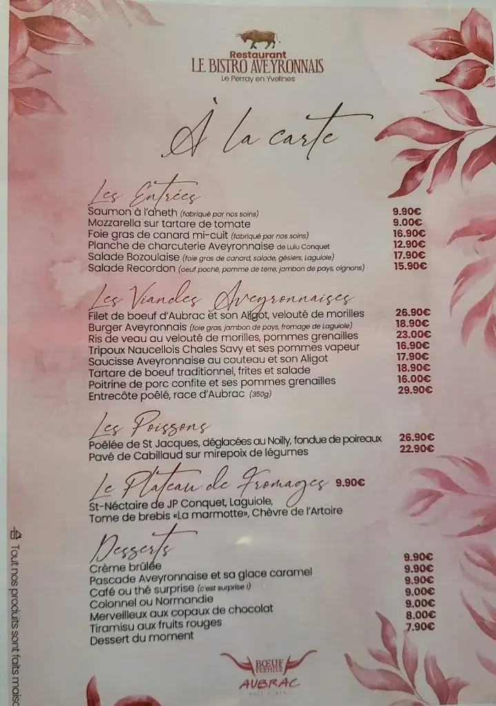 Menu_Le Bistro Aveyronnais_Perray-en-Yvelines_image_1