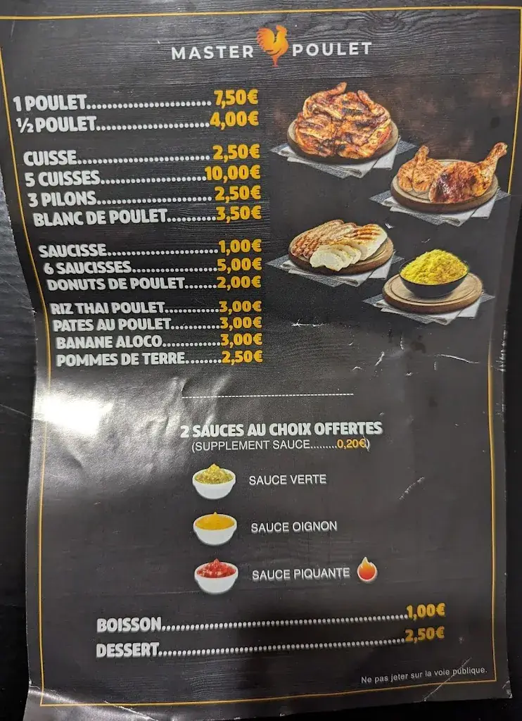Menu_MASTER POULET - Villiers-le-Bel_Arnouville_image_1