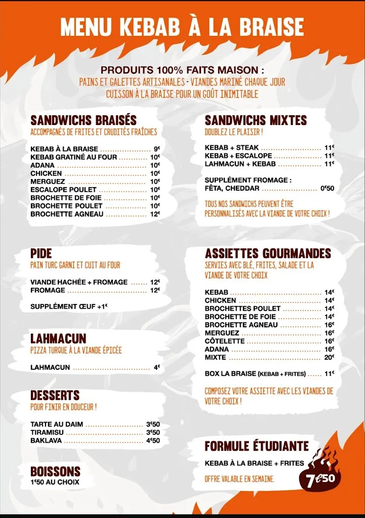 Menu_Kebab à La Braise_Arnouville_image_1