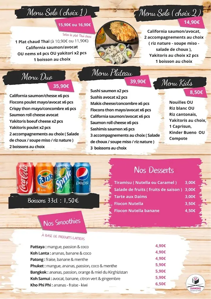 Menu_DIAMOND SUSHI & THAÏ_Arnouville_image_3