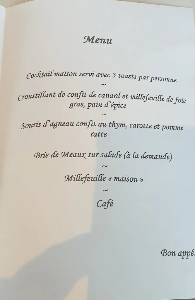 Menu_Restaurant Le Golf._Gonesse_image_3