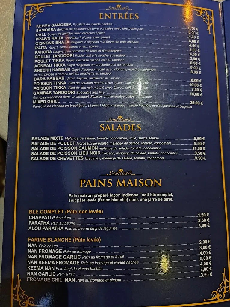 Menu_Rajpoot Restaurant indien et pakistanais_Alfortville_immagine_3