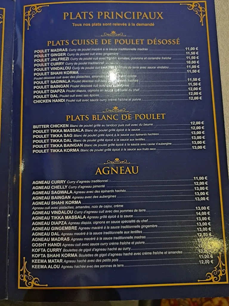 Menu_Rajpoot Restaurant indien et pakistanais_Alfortville_immagine_4