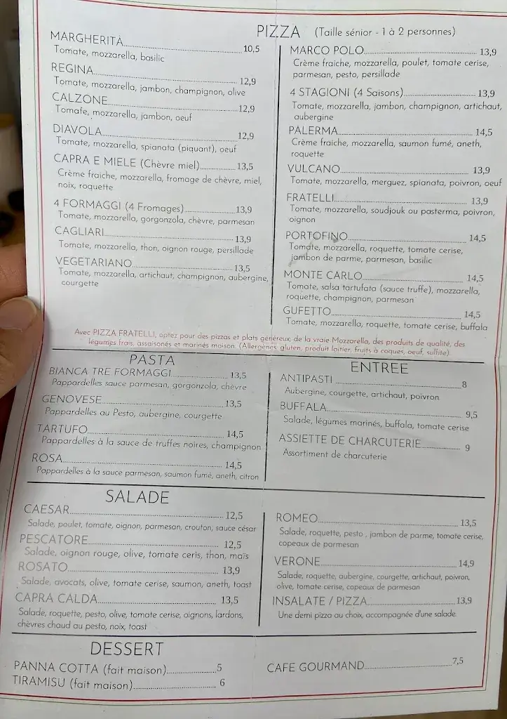 Menu_Pizza Fratelli - Alfortville_Alfortville_image_1