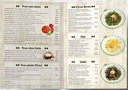 Menu_Restaurant Pizzeria O'Fresco_Alfortville_image_2