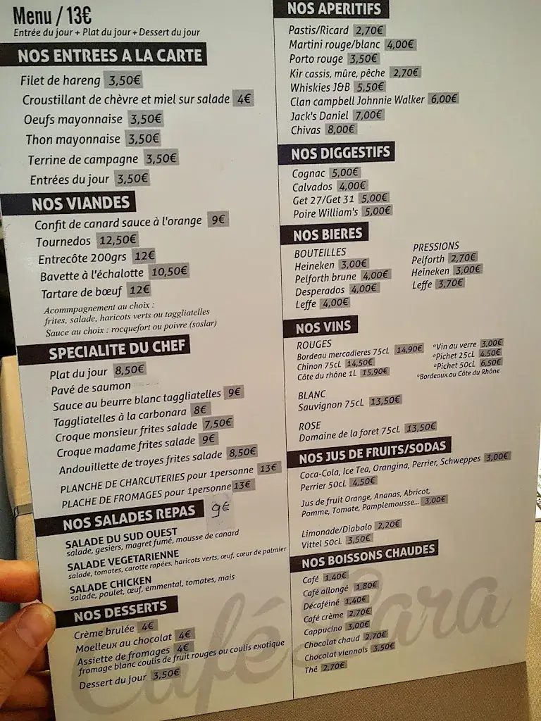 Menu_Café Lara_Arpajon_image_1
