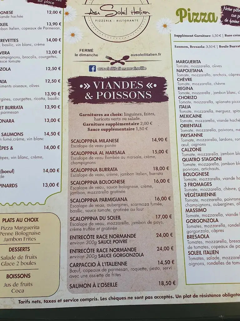 Menu_Au Soleil Italien Avrainville_Avrainville_immagine_4