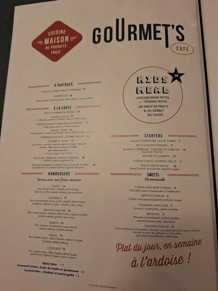 Menu_Gourmet’s Café - Argenteuil_Argenteuil_image_4