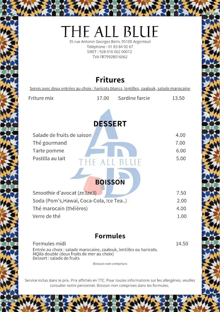 Menu_The All Blue_Argenteuil_image_2
