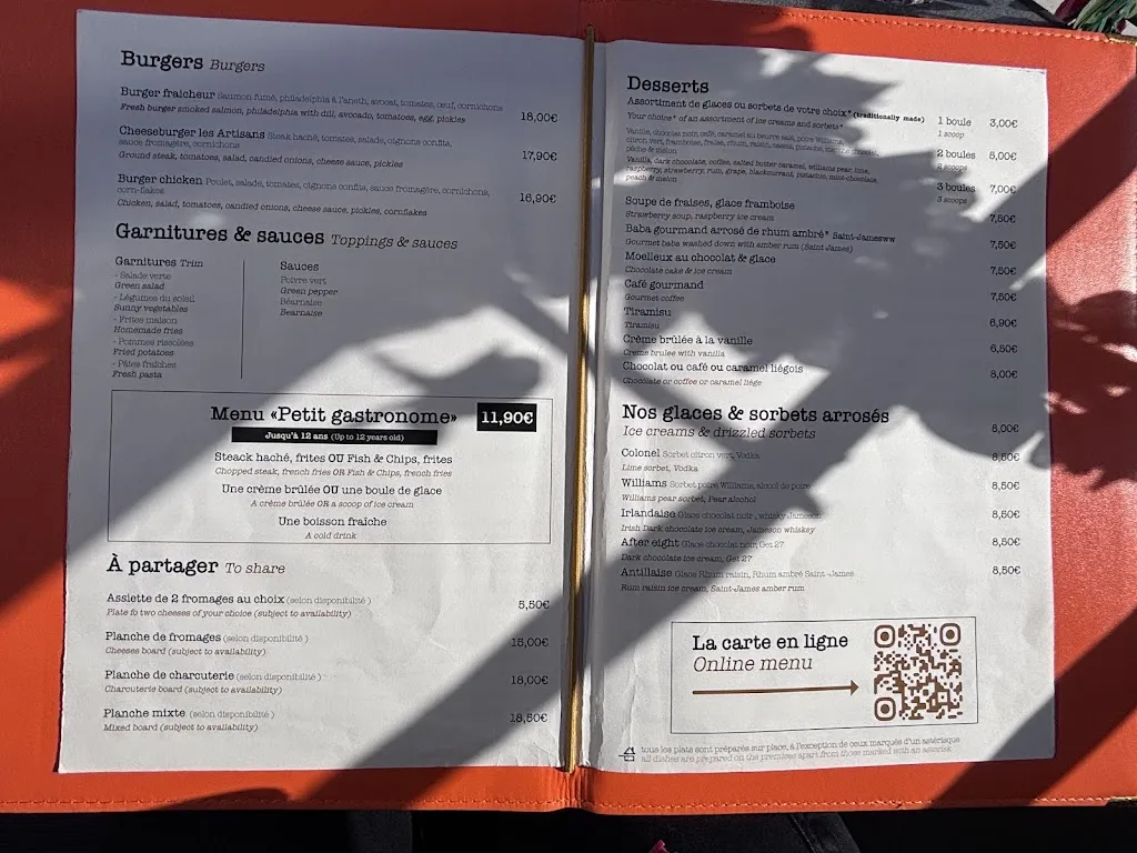 Menu_Restaurant LES ARTISANS_Argenteuil_image_2