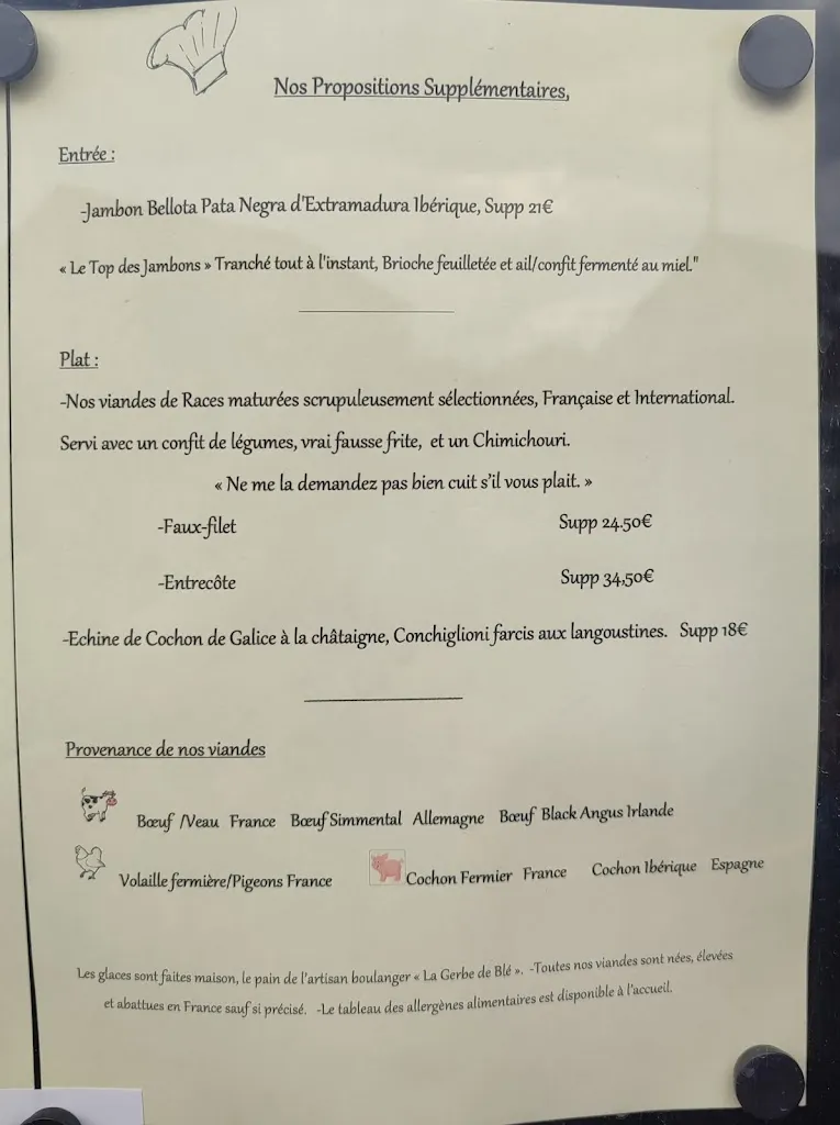 Menu_Restaurant Auberge des Saints Pères Aulnay sous bois_Aulnay-sous-Bois_image_4