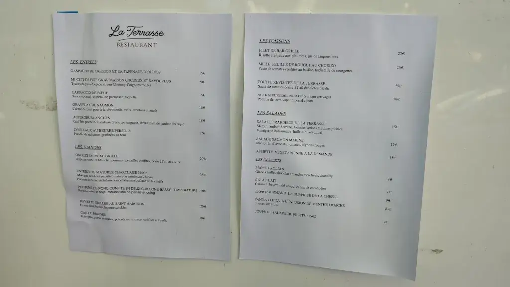 Menu_La Terrasse - Restaurant Authentique - Cuisine Traditionnelle_Aulnay-sous-Bois_image_3