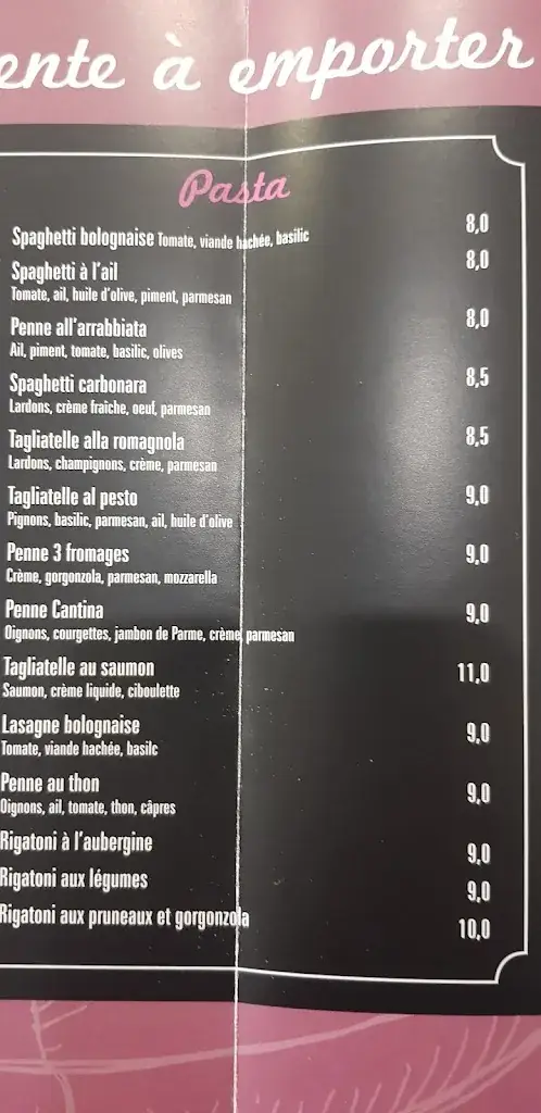 Menu_La Cantina_Aulnay-sous-Bois_image_2