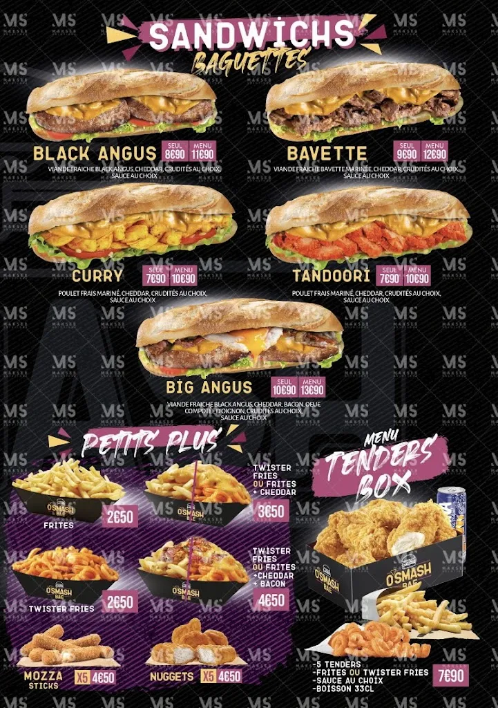 Menu_O'SMASH BAE_Aulnay-sous-Bois_image_3