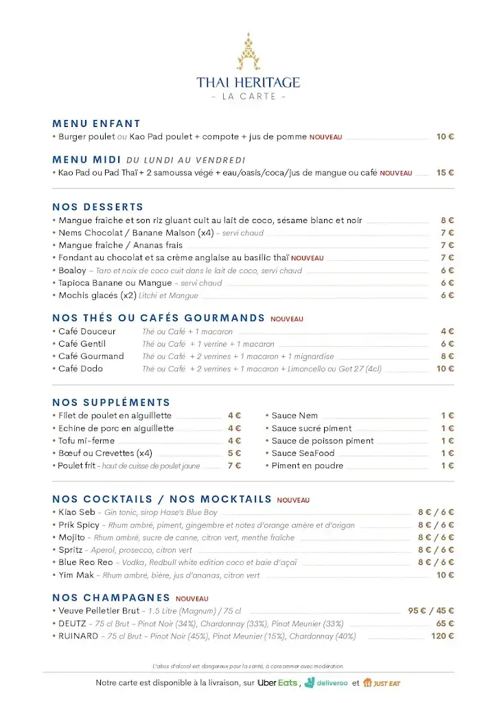 Menu_THAI HERITAGE Restaurant Gastronomique_Aulnay-sous-Bois_image_2