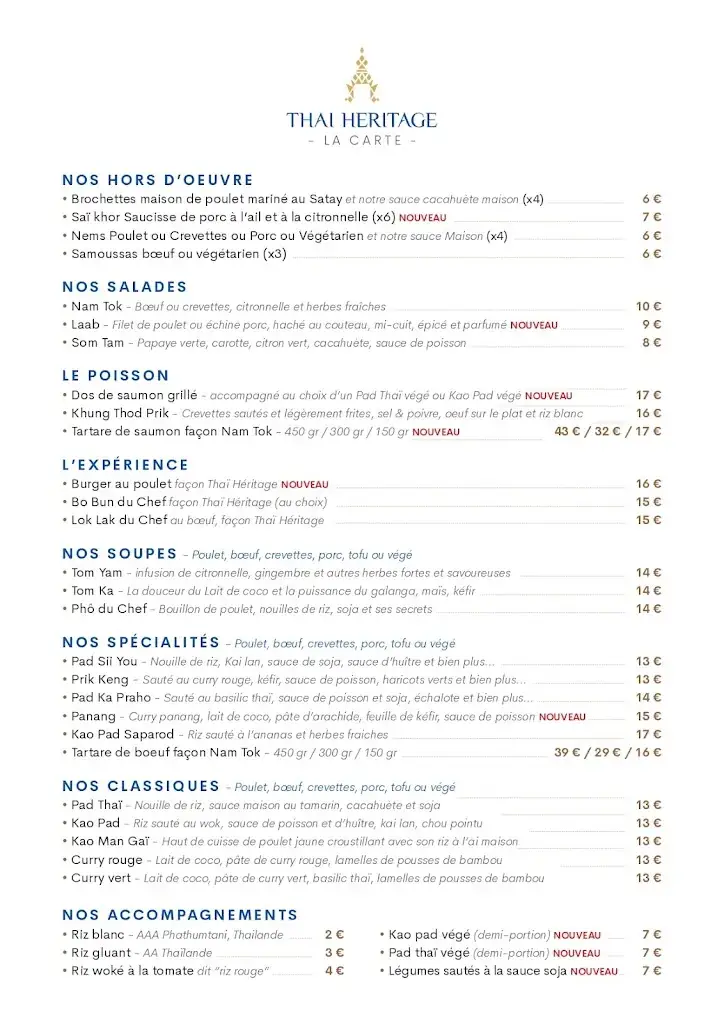 Menu_THAI HERITAGE Restaurant Gastronomique_Aulnay-sous-Bois_image_3