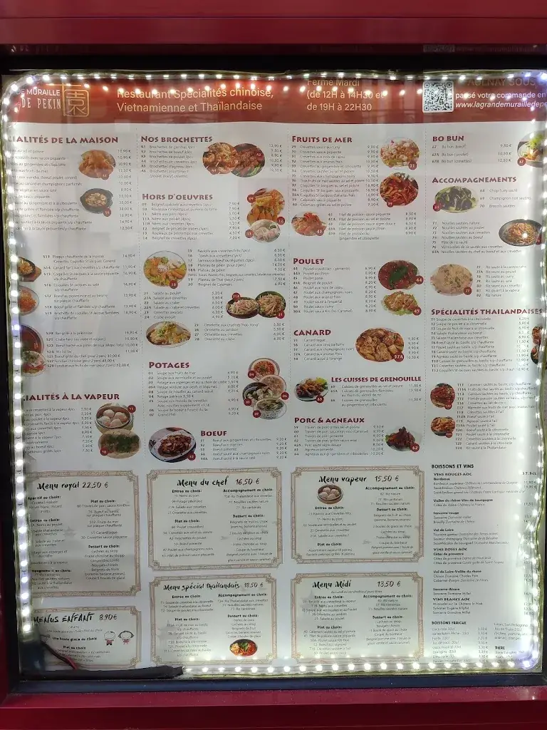 Menu_La Grande Muraille de Pekin_Aulnay-sous-Bois_image_1