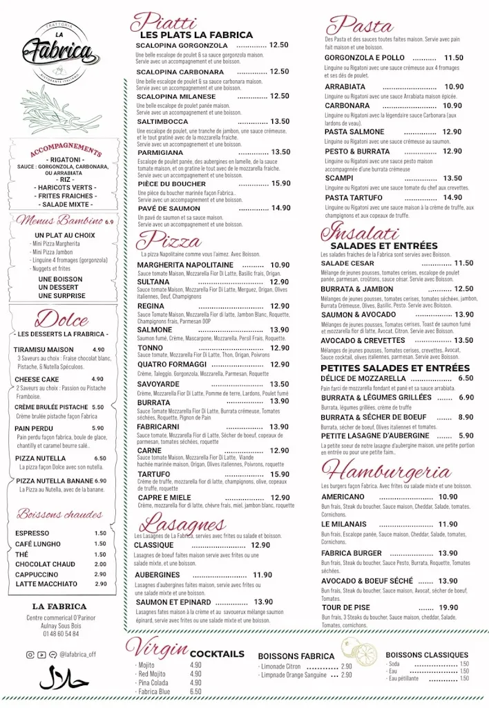 Menu_La Factoria O'Parinor | Restaurant Aulnay-sous-Bois 93_Aulnay-sous-Bois_image_2
