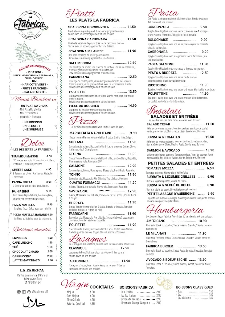 Menu_La Factoria O'Parinor | Restaurant Aulnay-sous-Bois 93_Aulnay-sous-Bois_image_3