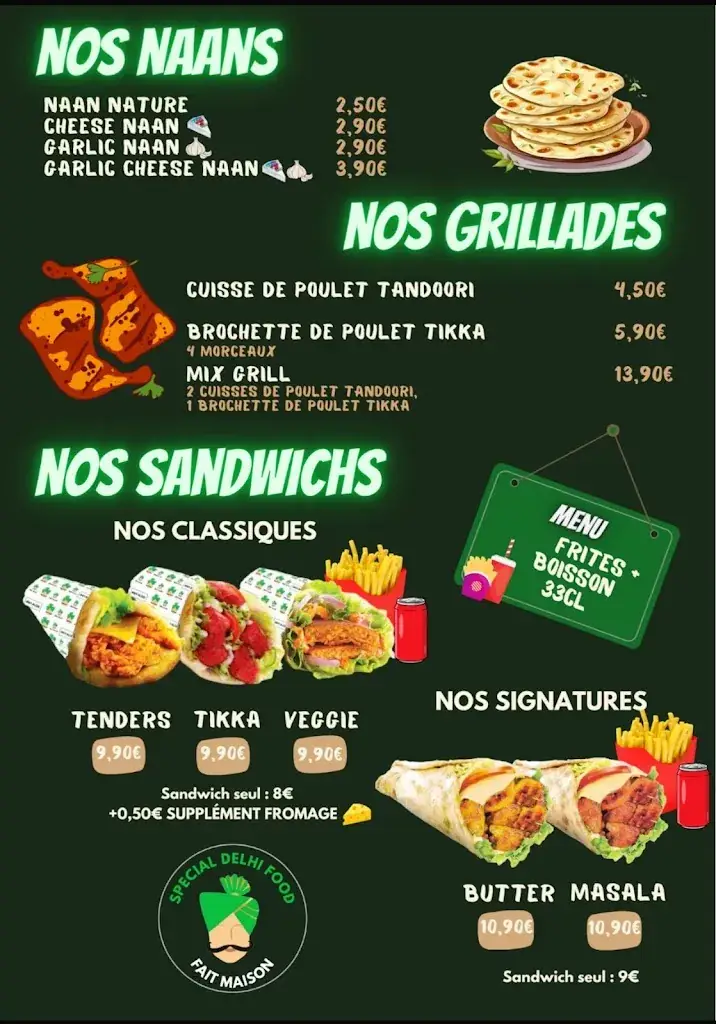 Menu_Delhi Food_Aulnay-sous-Bois_image_1