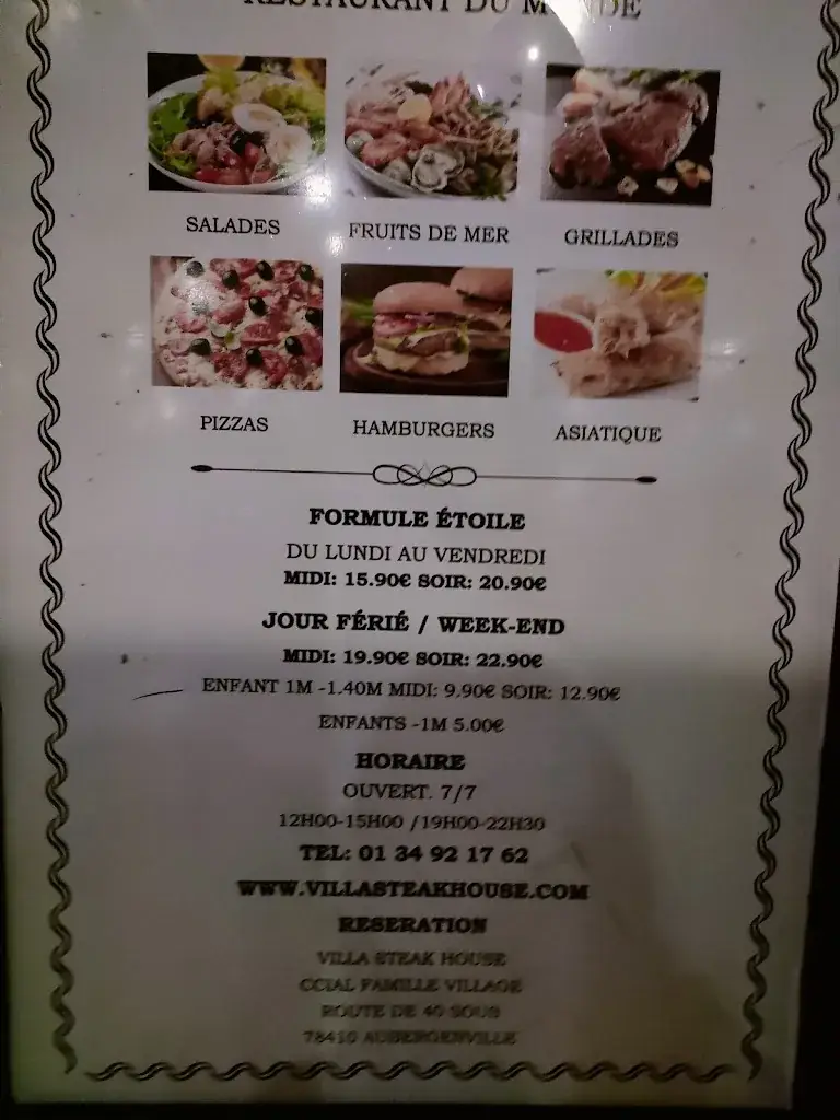 Menu_Villa steak house_Aubergenville_image_2