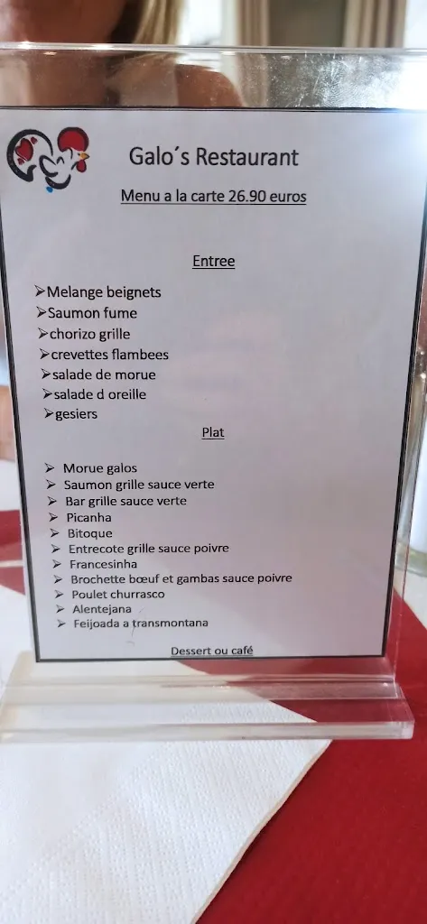 Menu_Galo,s restaurant portugais_Aubergenville_image_2
