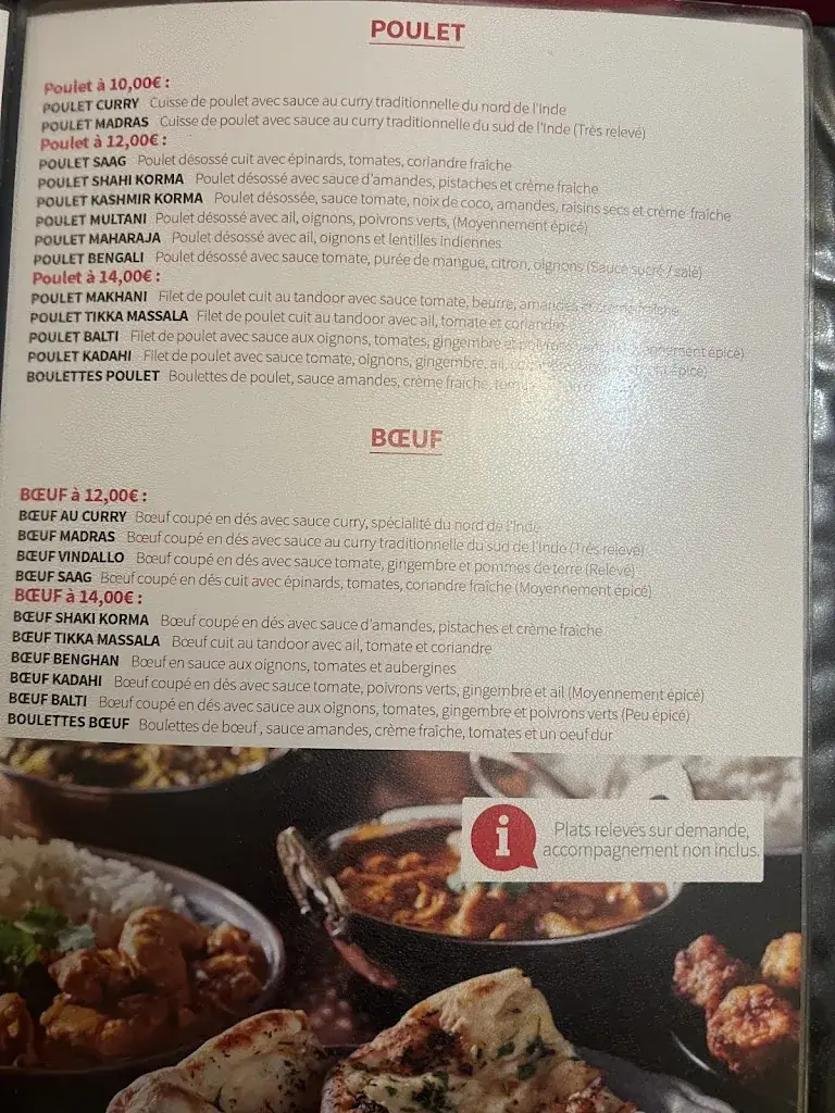 Menu_LE MAHARAJA_Aubergenville_image_1