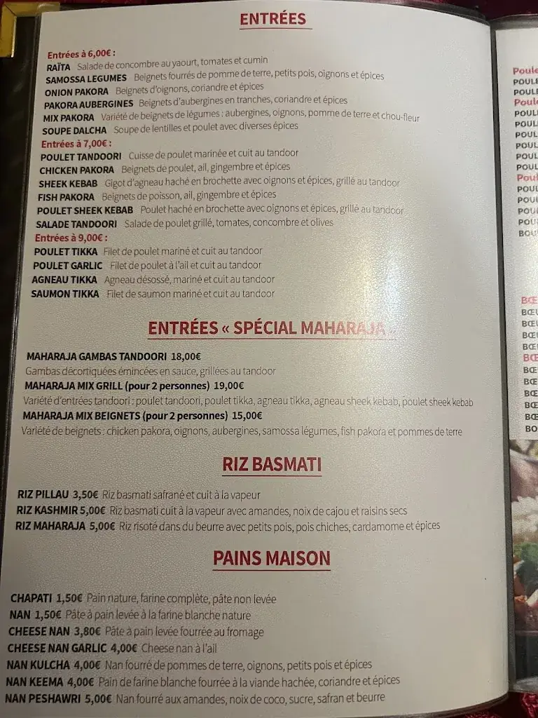 Menu_LE MAHARAJA_Aubergenville_image_4