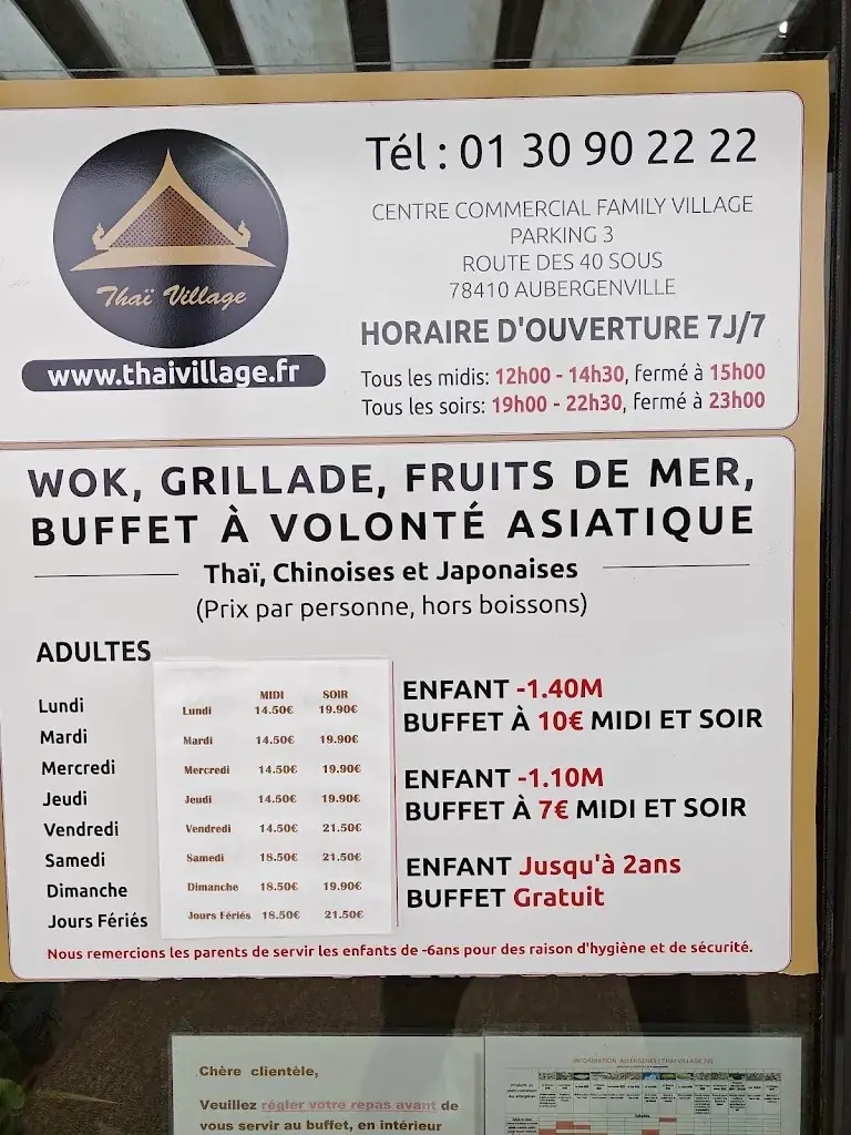 Menu_Thai Village_Aubergenville_image_1