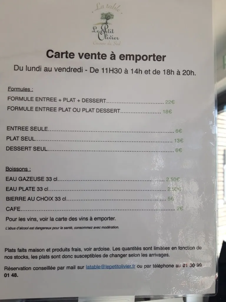 Menu_La Table du Petit Olivier_Épône_image_4