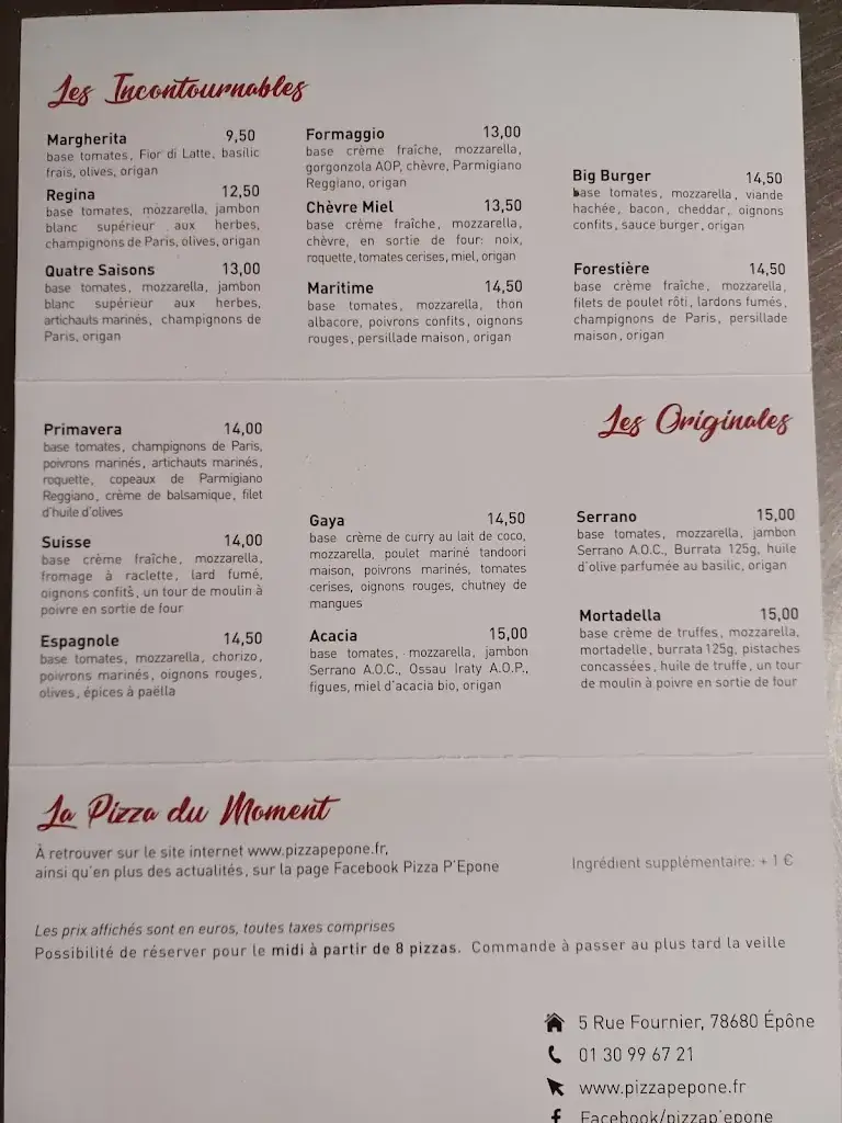 Menu_PIZZA P'EPONE_Épône_image_1