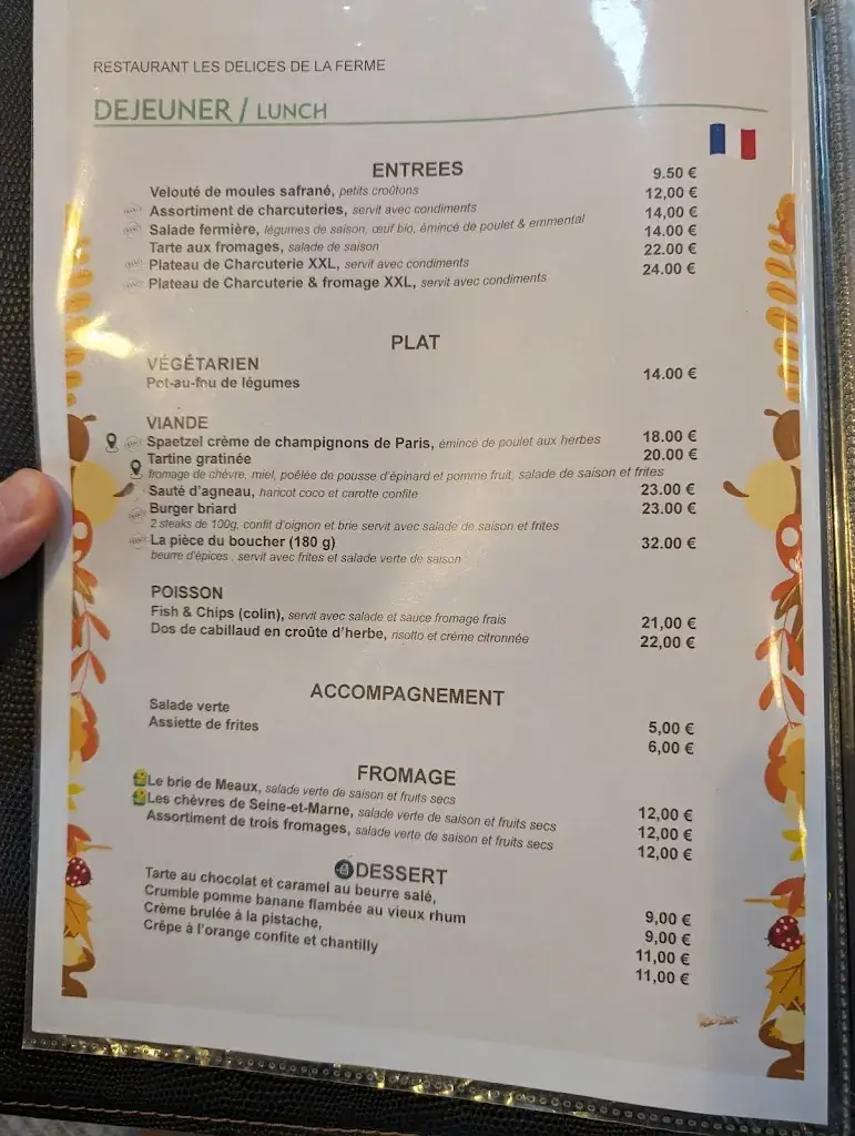 Les délices de la Ferme - Villages Nature restaurant à Bailly-Romainvilliers