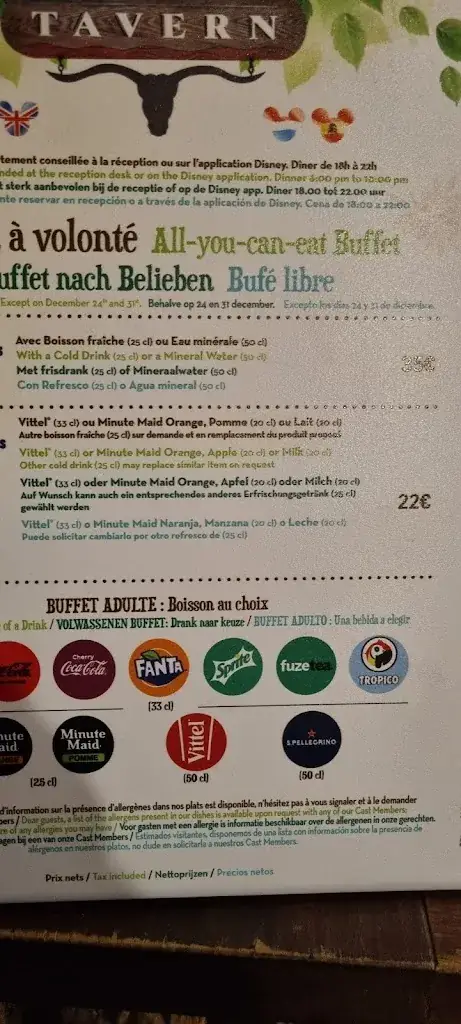 Menu_Crockett's Tavern_Bailly-Romainvilliers_image_2