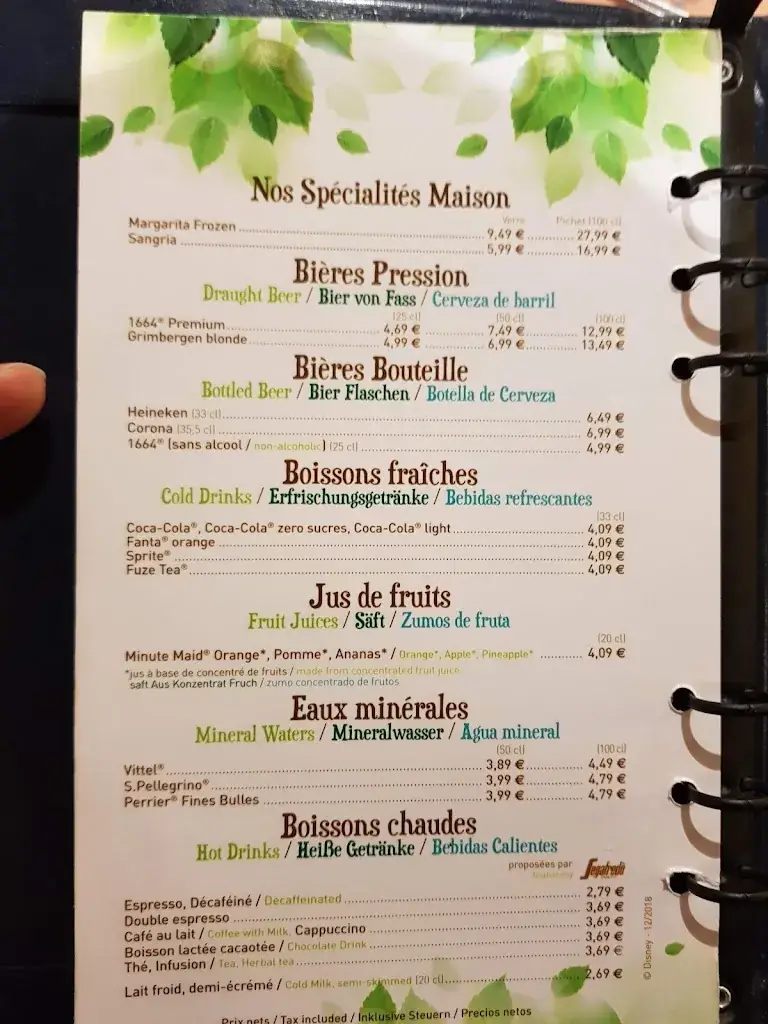 Menu_Crockett's Tavern_Bailly-Romainvilliers_image_3