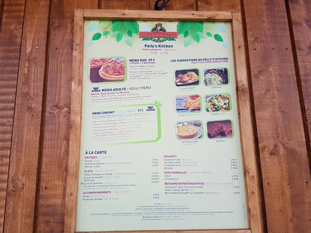 Menu_Crockett's Tavern_Bailly-Romainvilliers_image_4