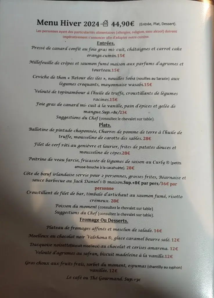 Menu_Le Pavillon de Bailly_Bailly_image_1