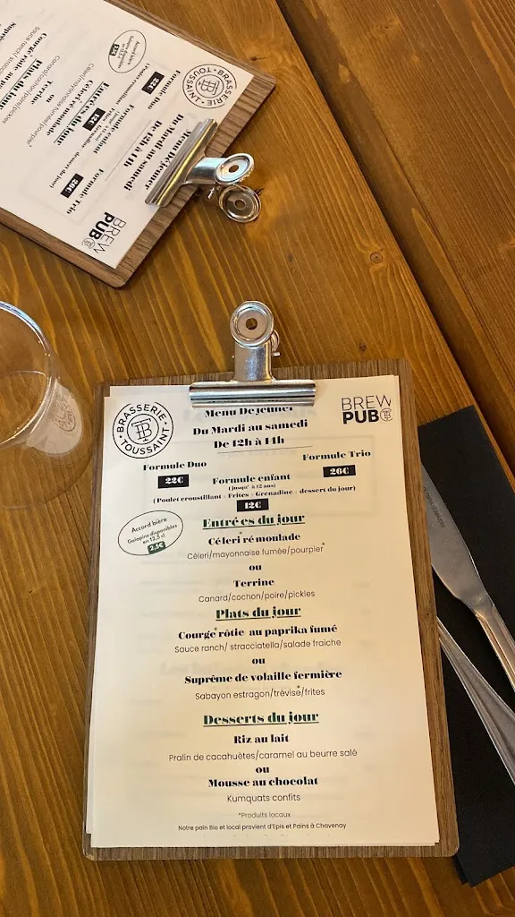 Menu_Brasserie Toussaint - Brewpub Toussaint_Noisy-le-Roi_image_4