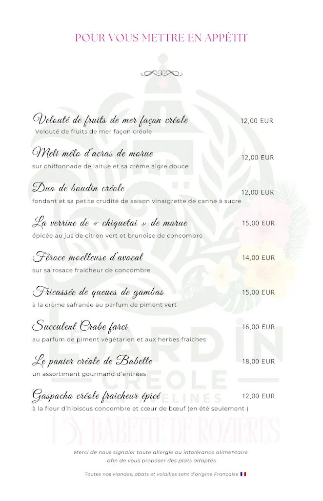 Menu_Le Jardin Créole en Yvelines_Maule_image_3
