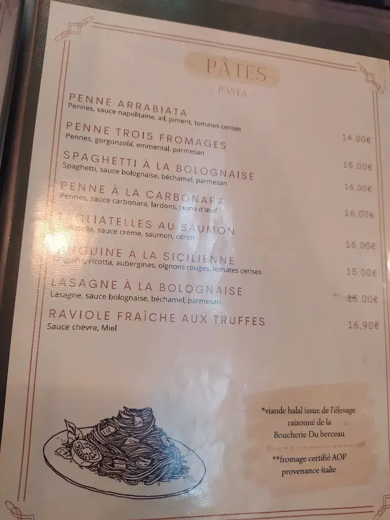 Menü_PAPAGENO | RESTAURANT ITALIEN_Pavillons-sous-Bois_Bild_4