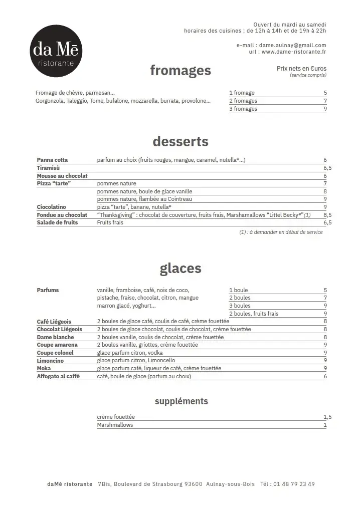 Menu_da Mè ristorante_Aulnay-sous-Bois_image_4
