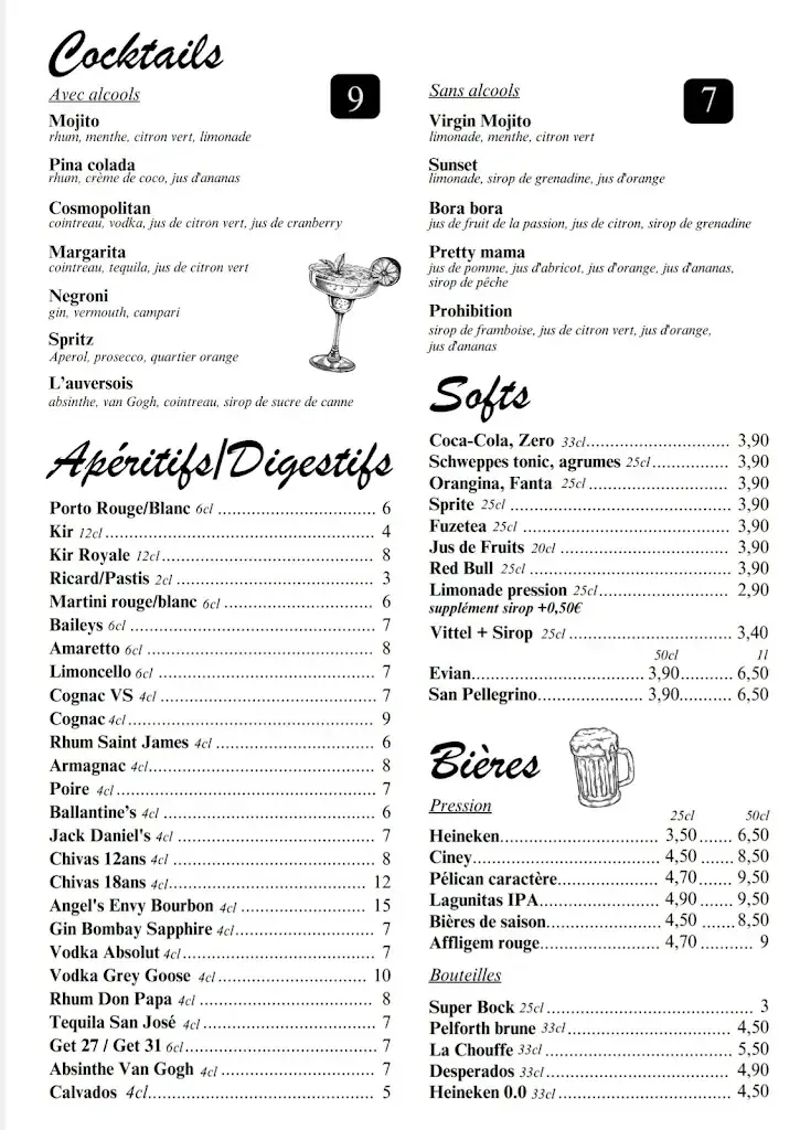 Menu_Le Café de la Paix Auvers sur Oise_Auvers-sur-Oise_image_1