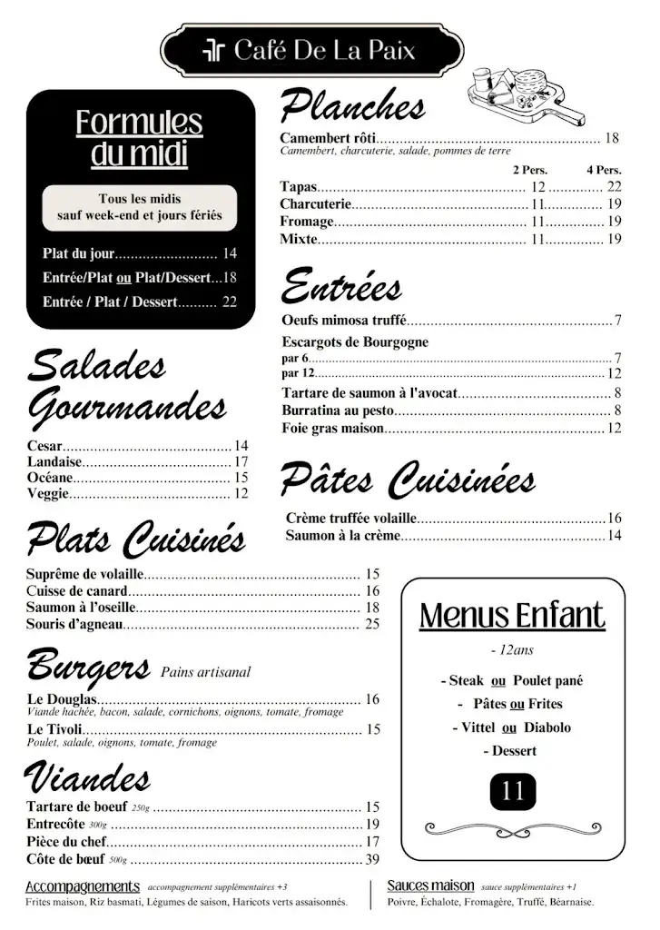 Menu_Le Café de la Paix Auvers sur Oise_Auvers-sur-Oise_image_2