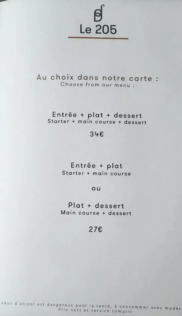 Menu_Brasserie Le 205_Dolomieu_image_4