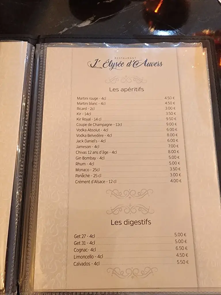 Menu_L’Élysée d'Auvers_Auvers-sur-Oise_image_2