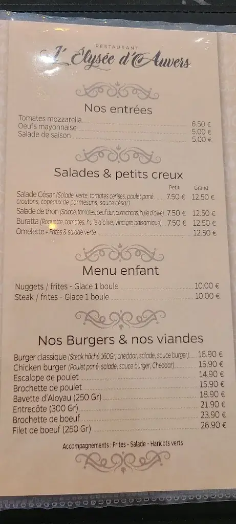 Menu_L’Élysée d'Auvers_Auvers-sur-Oise_image_4