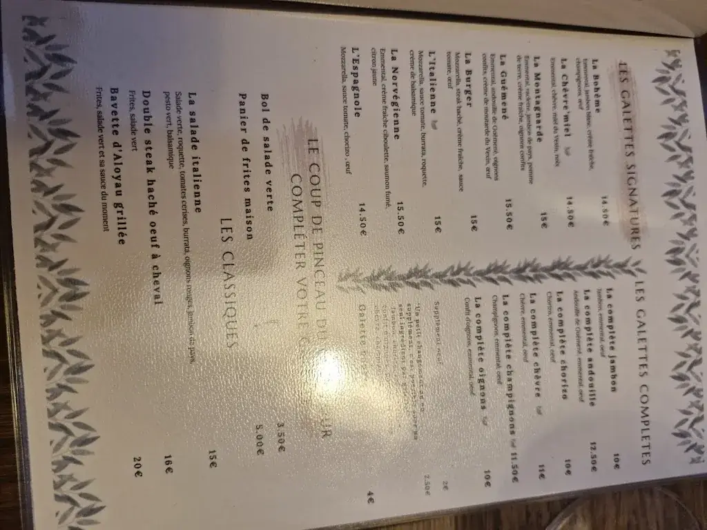 Menu_Le Pinceau et la Crêpe_Auvers-sur-Oise_image_1