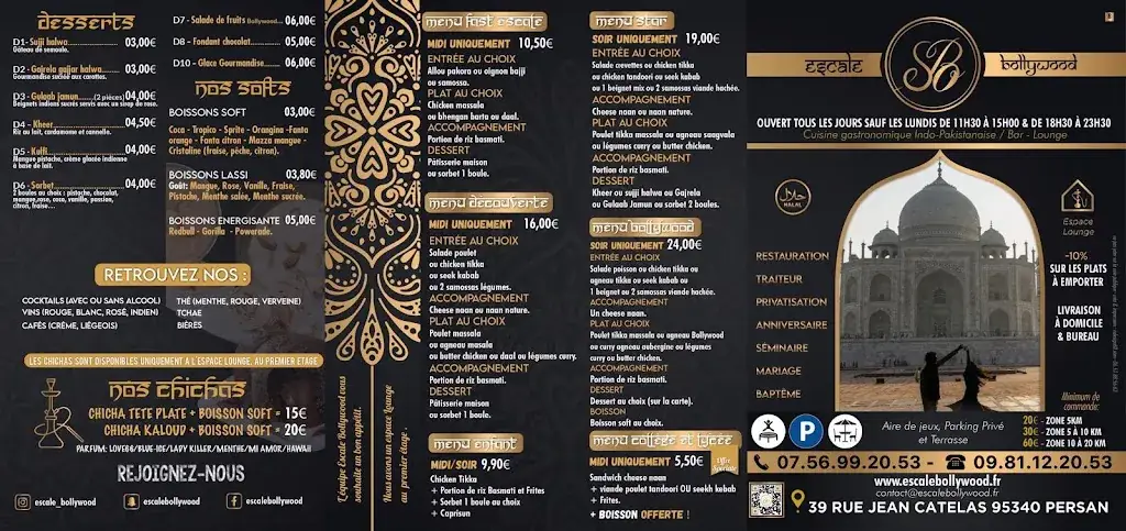 Menü_Escale bollywood_Persan_Bild_2